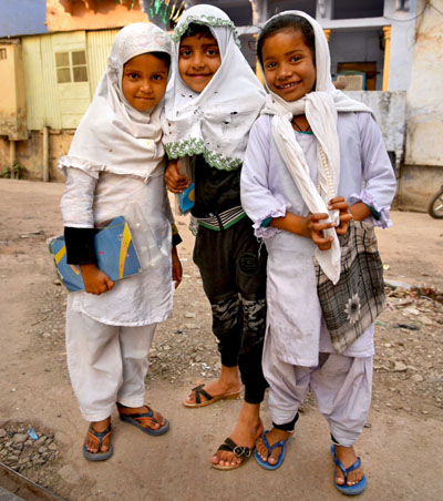 Rencontre dans une rue de Bundi Rencontre dans une rue de Bundi
