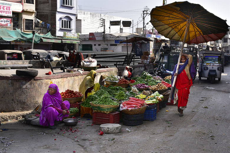 Sur le marché d'Udaipur