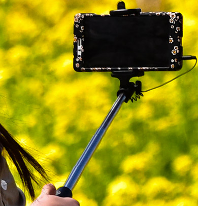 Selfy fleuri, agrandissement 100% Selfy fleuri, agrandissement 100%