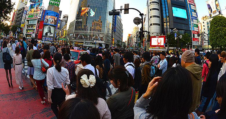 Bain de foule à Shibuya