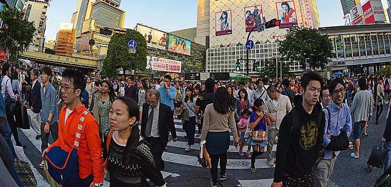 Bain de foule à Shibuya