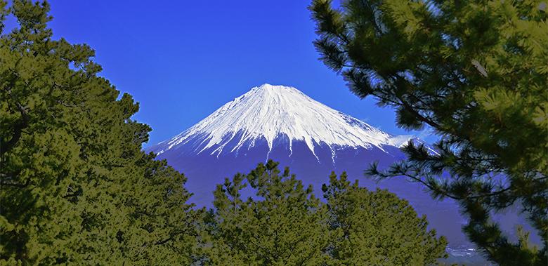 Le mont Fuji vu de Shimizu