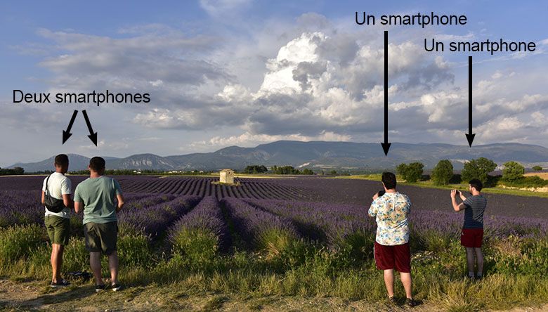 Pléthore d'amateurs de photographies au smartphone