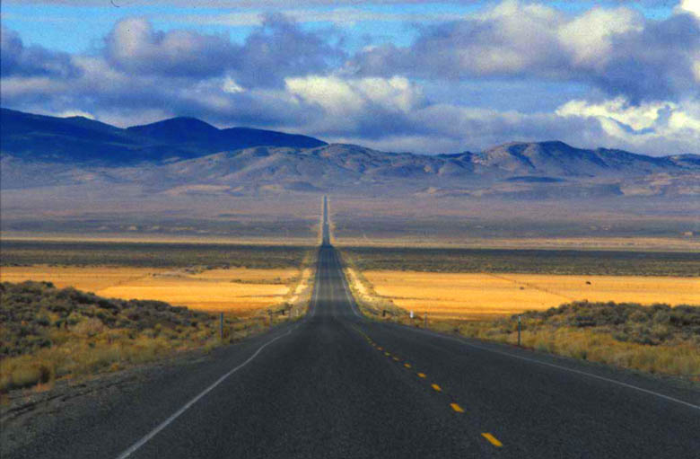 Highway 50, ''the loneliest of America'', au milieu du Nevada