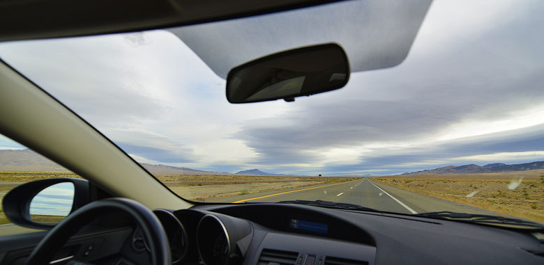 L'Interstate 80 au milieu du Nevada